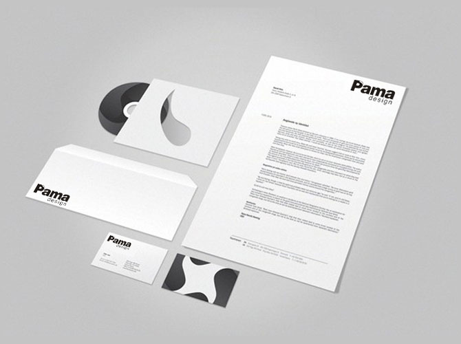 黑眼睛廣告為Pama設計的VI應用部分－辦公事務系統形象展示